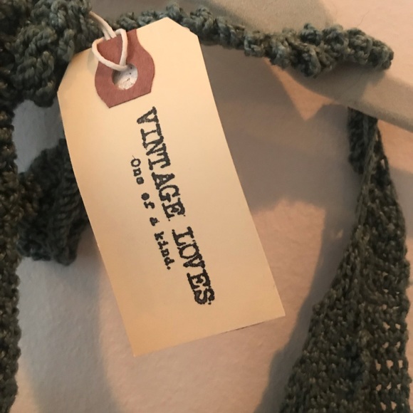 ❌SOLD Free People Vintage Crochet Halter Top - Picture 4 of 4